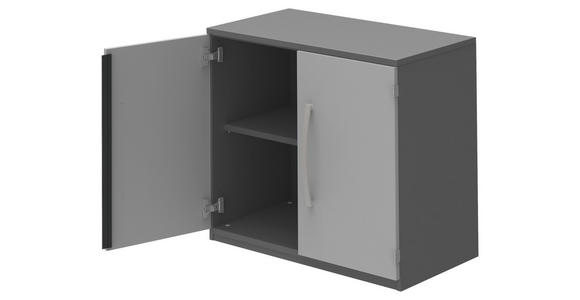 AKTENSCHRANK Anthrazit, Hellgrau  - Anthrazit/Hellgrau, KONVENTIONELL, Holzwerkstoff (80/76,5/43cm) - Moderano