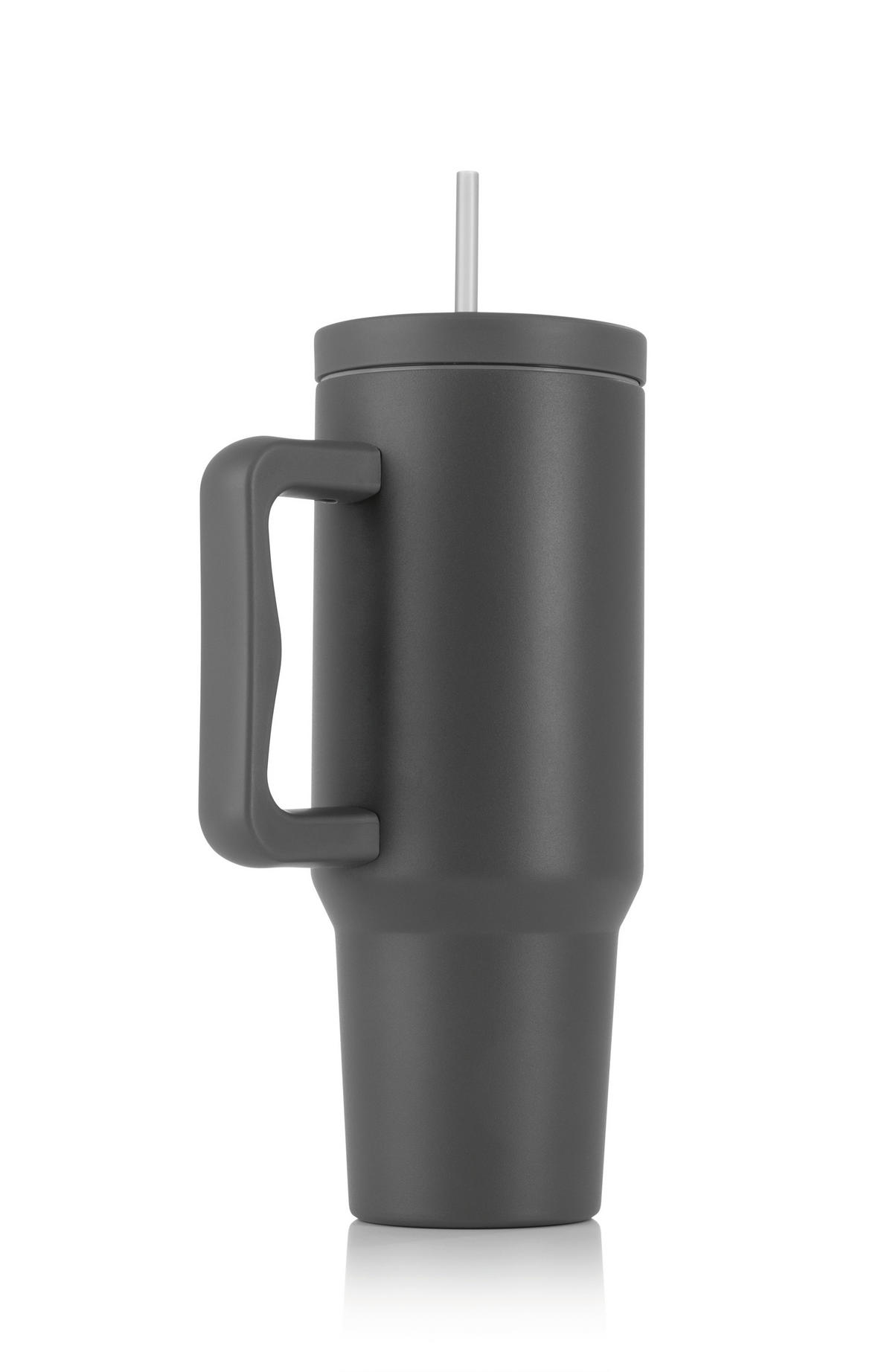 THERMOBECHER Gourmetmaxx 1,2 L  - Grau, Basics, Kunststoff/Metall (15,5/11/27cm)