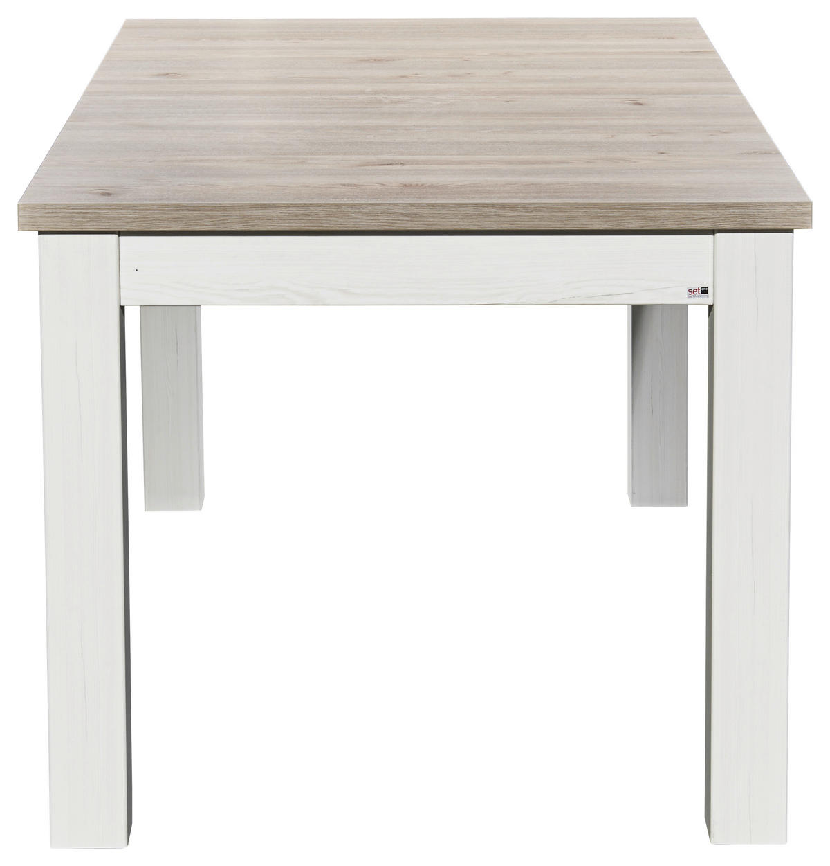 ESSTISCH Weiß, Eichefarben rechteckig  ausziehbar  - Eichefarben/Weiß, Design, Holzwerkstoff (160-240/90/76cm) - SetOne by Musterring