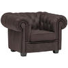 CHESTERFIELD-SESSEL in Lederlook Dunkelbraun  - Wengefarben/Dunkelbraun, Lifestyle, Holz/Textil (115/76,5/96cm) - Landscape