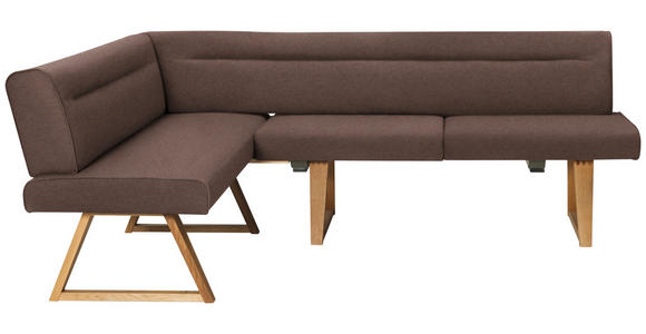 ECKBANK 170/230 cm  in Braun, Eichefarben  - Eichefarben/Braun, KONVENTIONELL, Holz/Textil (170/230cm) - Moderano