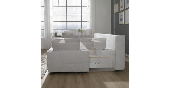 SCHLAFSOFA in Textil Hellgrau, Rot, Schwarz - Chromfarben/Rot, Design, Holz/Textil (214/83/95cm) - Venda