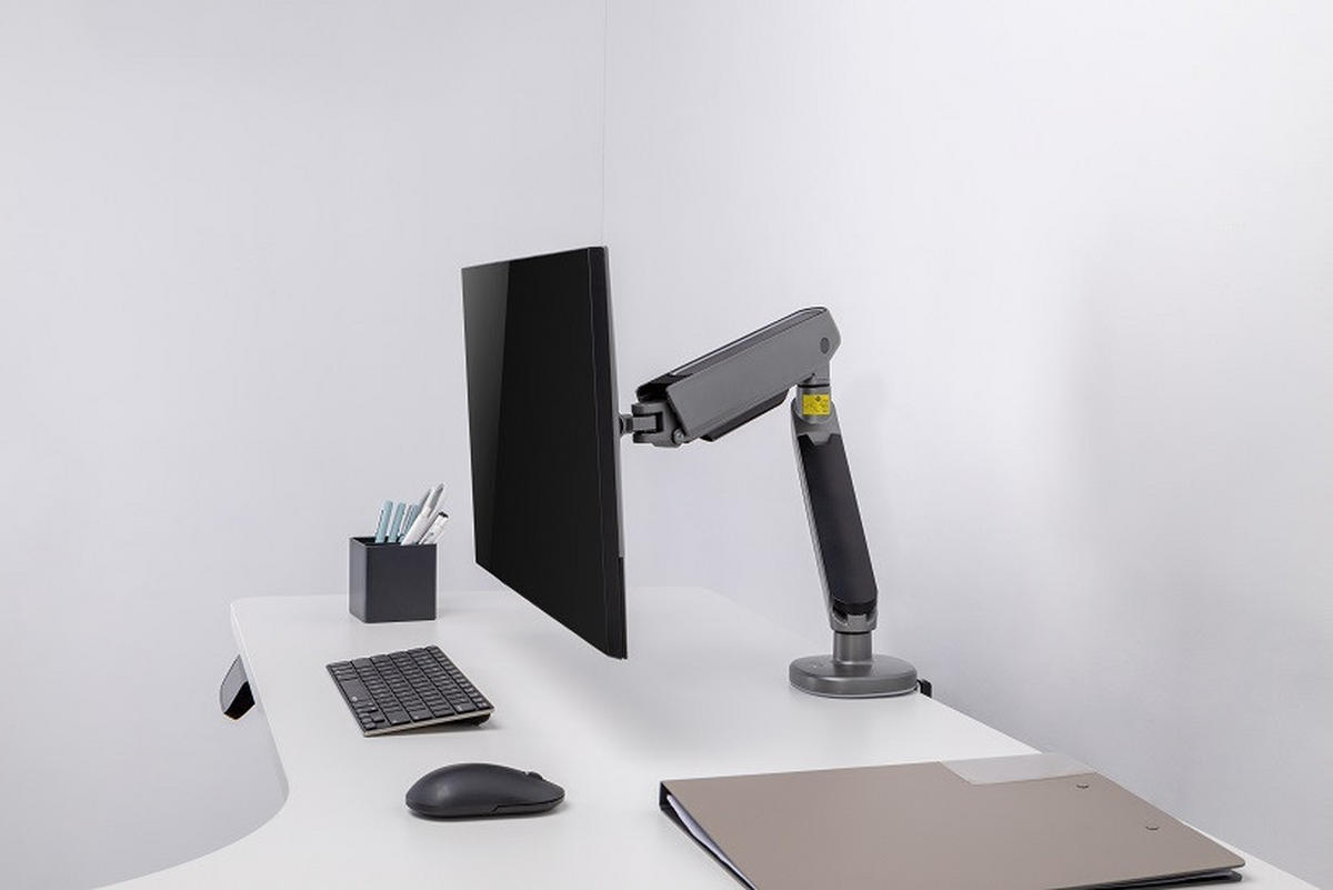 MONITOR-HALTERUNG Metall, Kunststoff Dunkelgrau  - Dunkelgrau, Design, Kunststoff/Metall (11,7/62,2/57,5cm) - Boxxx