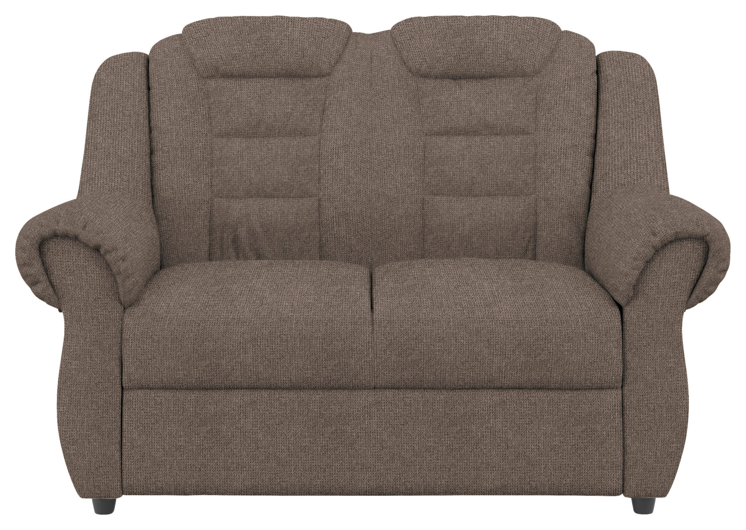 2-SITZER-SOFA Chenille Taupe  - Taupe/Schwarz, KONVENTIONELL, Kunststoff/Textil (145/102/101cm) - Livetastic