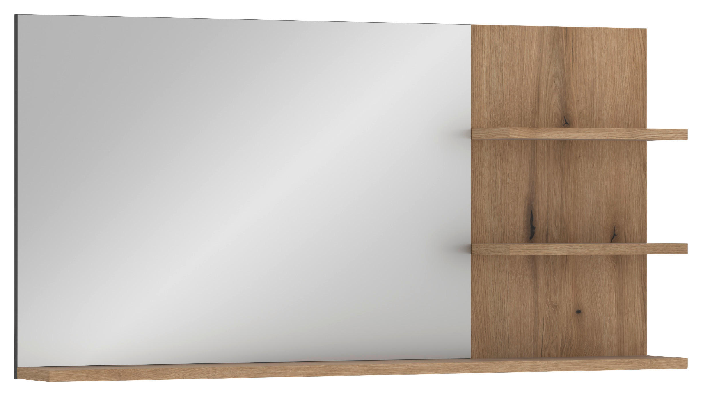 BADEZIMMERSPIEGEL 135/70/20 cm  - Eichefarben/Anthrazit, MODERN, Glas/Holzwerkstoff (135/70/20cm) - MID.YOU