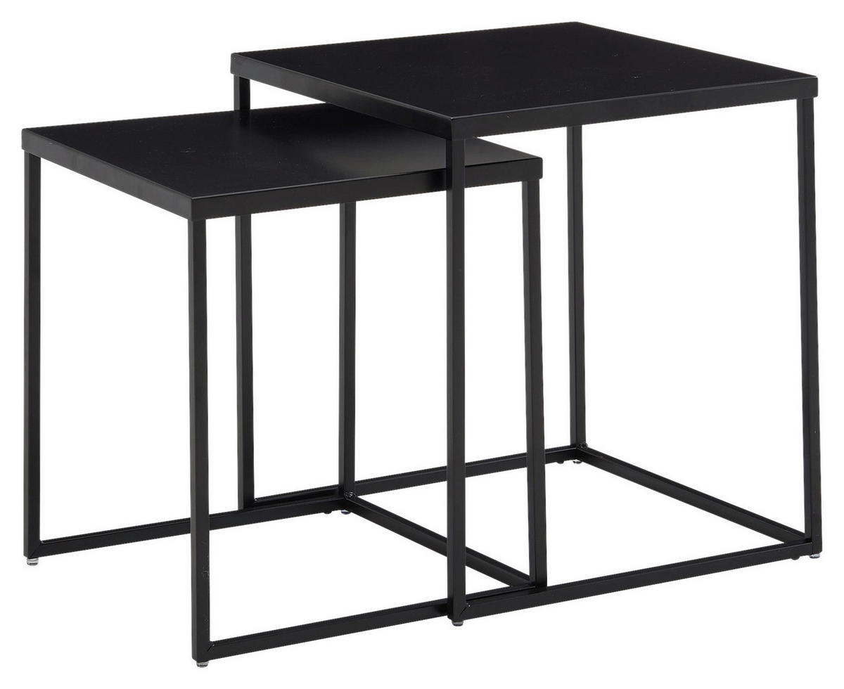 ASZTAL SZETT fém 40/40/45 cm   - fekete, Modern, fém (40/40/45cm) - MID.YOU