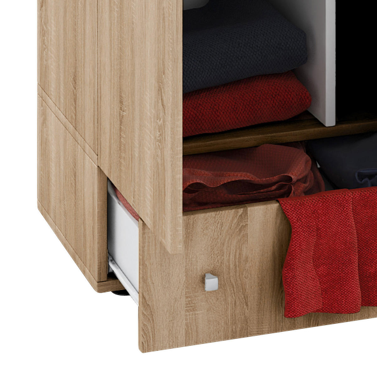 MEHRZWECKSCHRANK 70/238/39 cm  in Sonoma Eiche  - Silberfarben/Schwarz, MODERN, Holzwerkstoff/Kunststoff (70/238/39cm) - MID.YOU