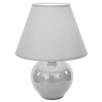 STOLNÍ LAMPA, E14, 18/23 cm  - černá/světle šedá, Konvenční, textil/plast (18/23cm) - Boxxx