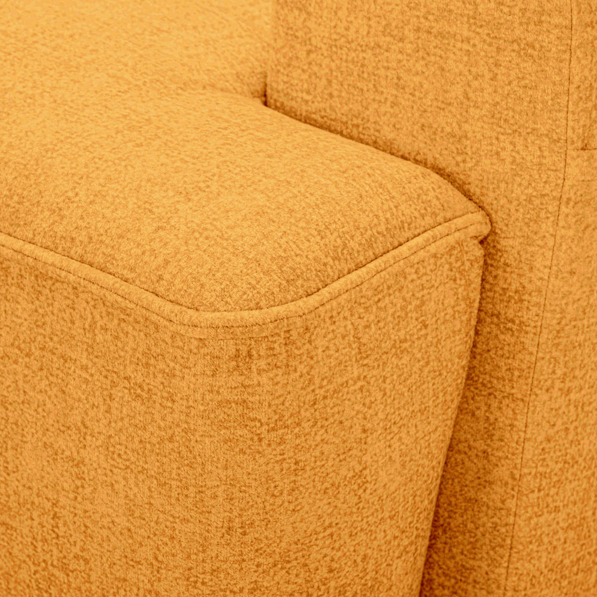 ECKSOFA in Mikrofaser Senfgelb  - Senfgelb/Schwarz, KONVENTIONELL, Kunststoff/Textil (169/295cm) - Carryhome