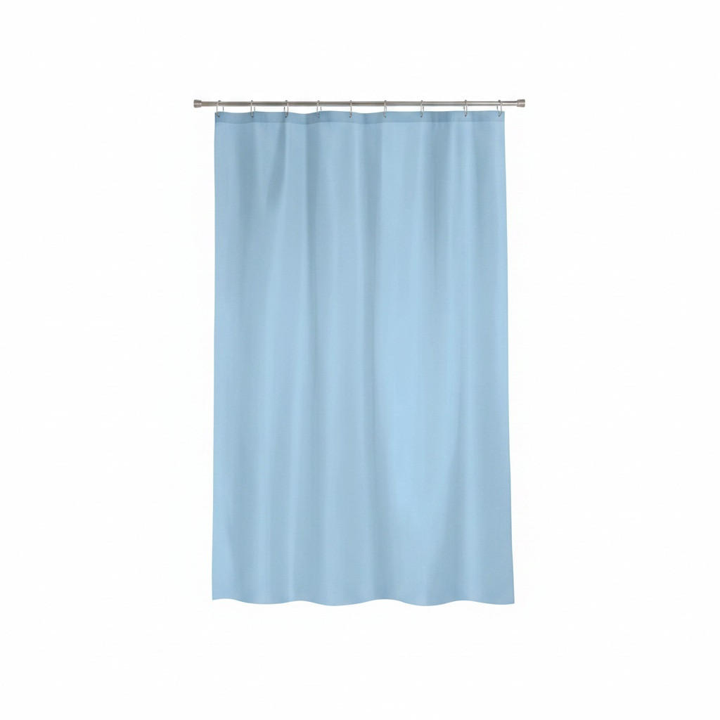 DUSCHVORHANG 180/200 cm  - Hellblau, Basics, Textil (180/200cm) - MSV