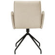 ARMLEHNSTUHL  in Stahl Mikrofaser, Webstoff  - Hellbraun/Beige, Design, Textil/Metall (49/91/60cm) - Moderano