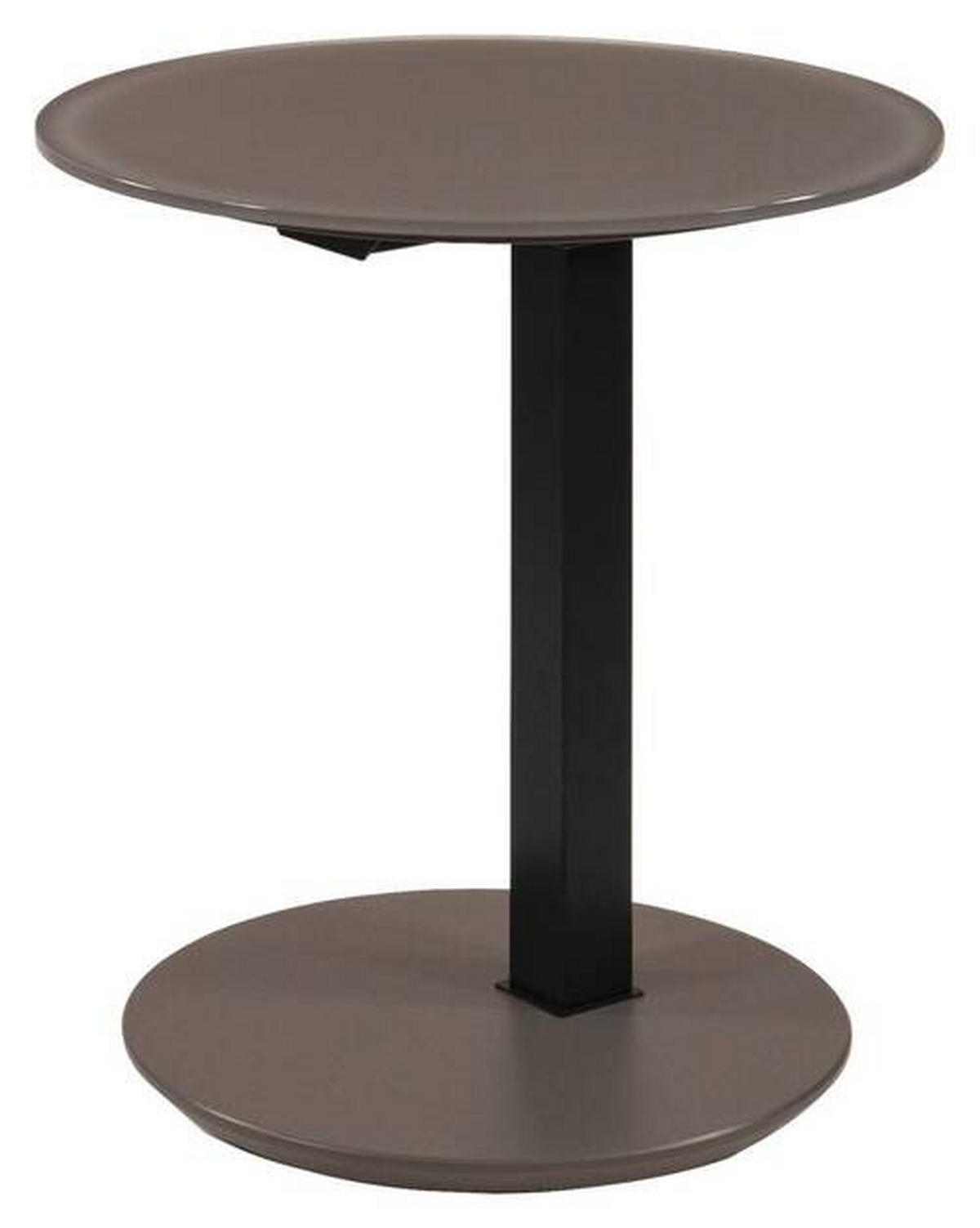 BEISTELLTISCH in Metall, Glas, Holzwerkstoff 50/50/49-77 cm  - Beige/Schwarz, Design, Glas/Holzwerkstoff (50/50/49-77cm) - Novel