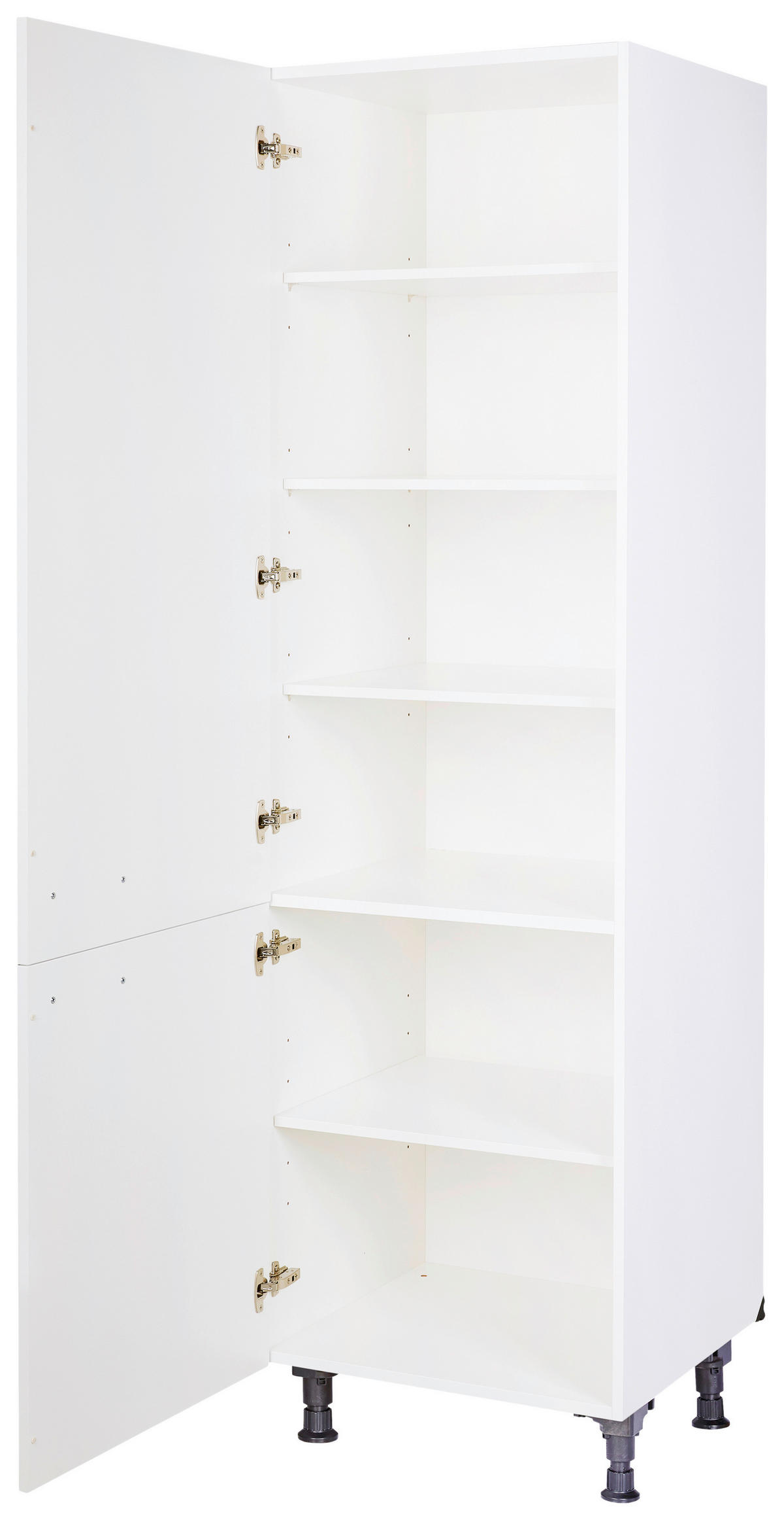 GESCHIRRSCHRANK 60/216,6/58 cm  in Weiß  - Edelstahlfarben/Weiß, MODERN, Holzwerkstoff/Metall (60/216,6/58cm) - Nobilia