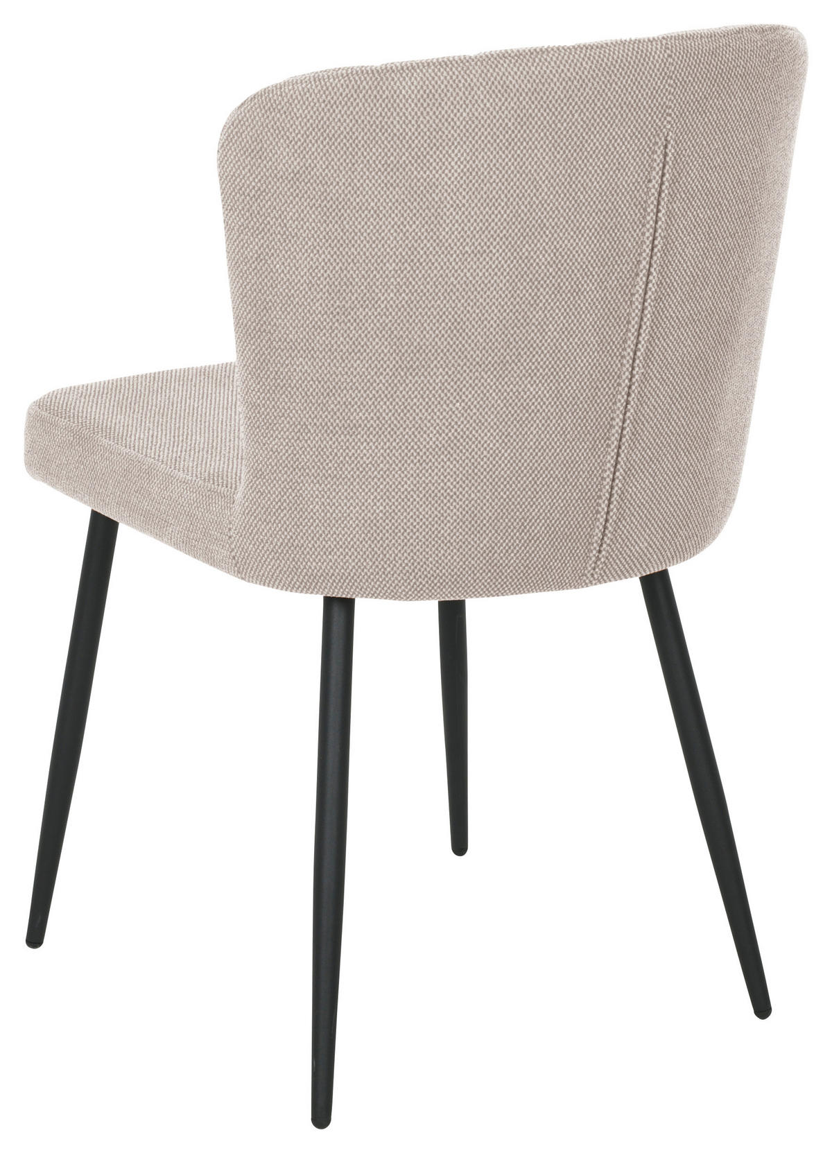 VIERFUßSTUHL  in Eisen Leinenoptik Holz, Metall, Textil  - Taupe/Schwarz, KONVENTIONELL, Holz/Textil (52/82/60cm) - P & B