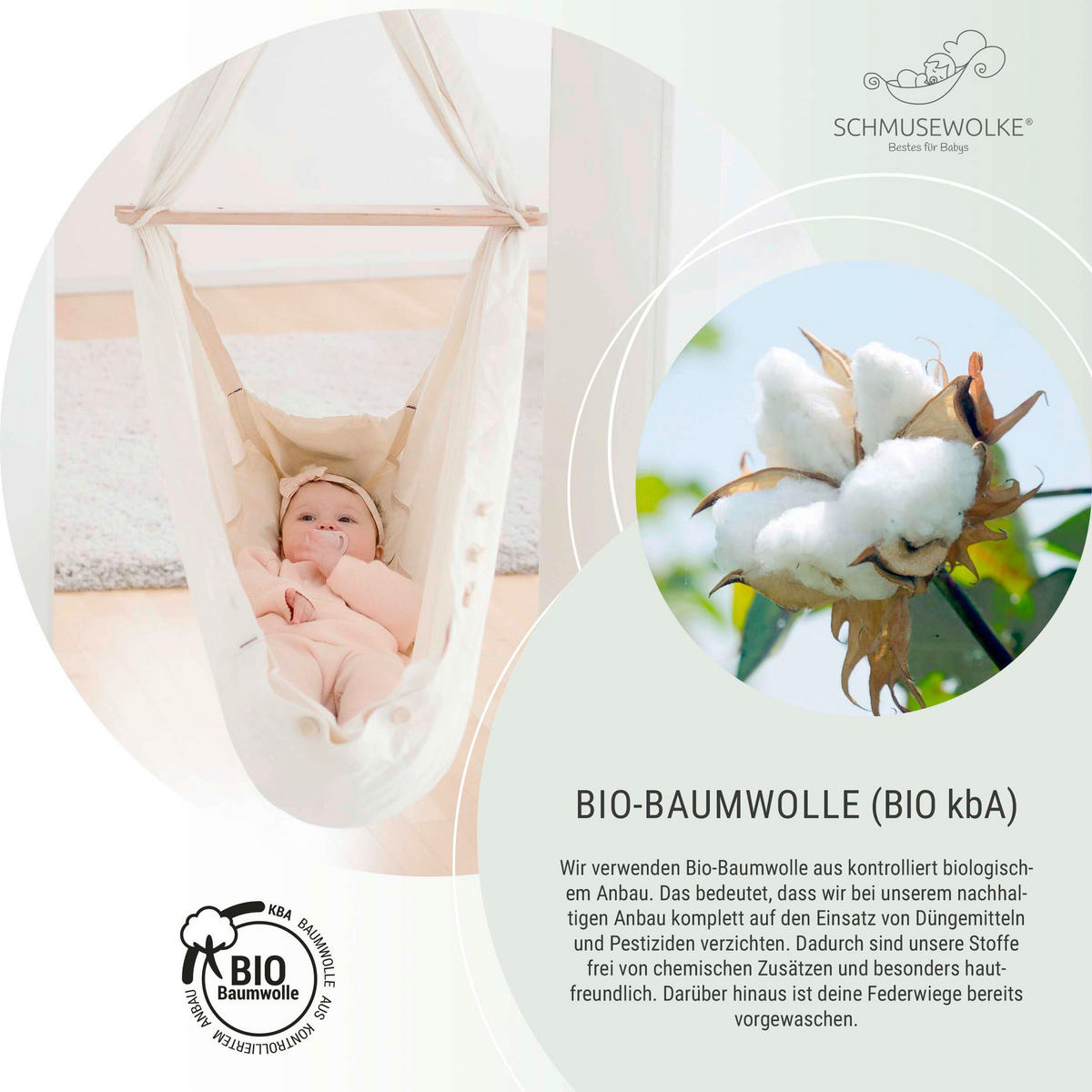 FEDERWIEGE Set inkl. Tipi-Gestell und Motor  Weiß, Beige  - Beige/Weiß, Basics, Kunststoff/Textil (135/194/135cm) - SCHMUSEWOLKE