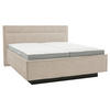 POLSTERBETT 180/200 cm,  in Creme, gepolstertes Kopfteil, Bettkasten, Lattenroste, Matratzen, H4 + H4 = sehr fest  - Schieferfarben/Creme, Design, Textil (180/200cm) - Musterring