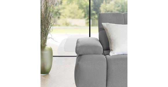 ECKSOFA in Struktur Grauweiß 313/233 cm - Grauweiß/Schwarz, Design, Kunststoff/Textil (313/233cm) - Emilio Belluti