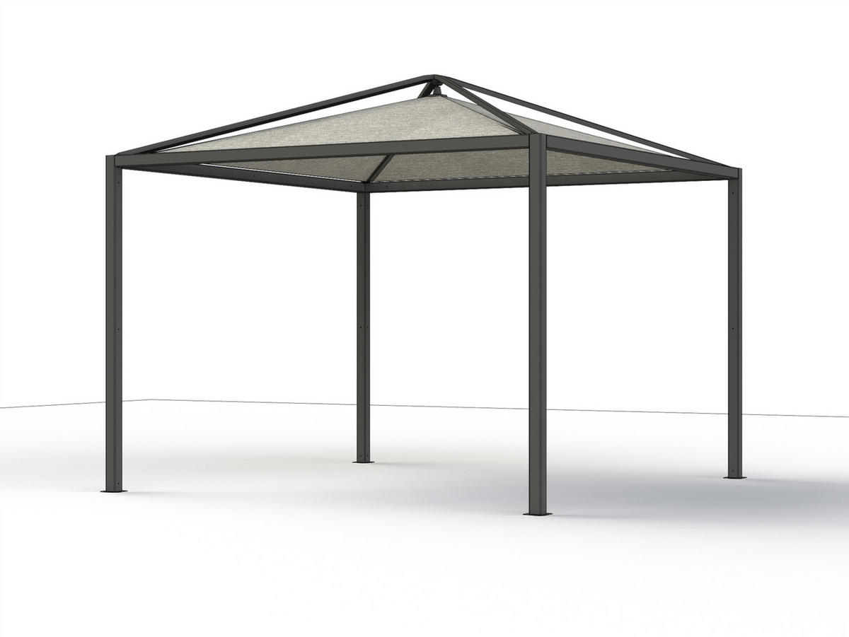 PAVILLON-DACHBEZUG Silbergrau  - Silberfarben, Basics, Textil (300/300cm) - Siena Garden
