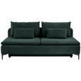 SCHLAFSOFA Flachgewebe Dunkelgrün  - Dunkelgrün/Schwarz, Design, Textil/Metall (203/75/100cm) - Carryhome