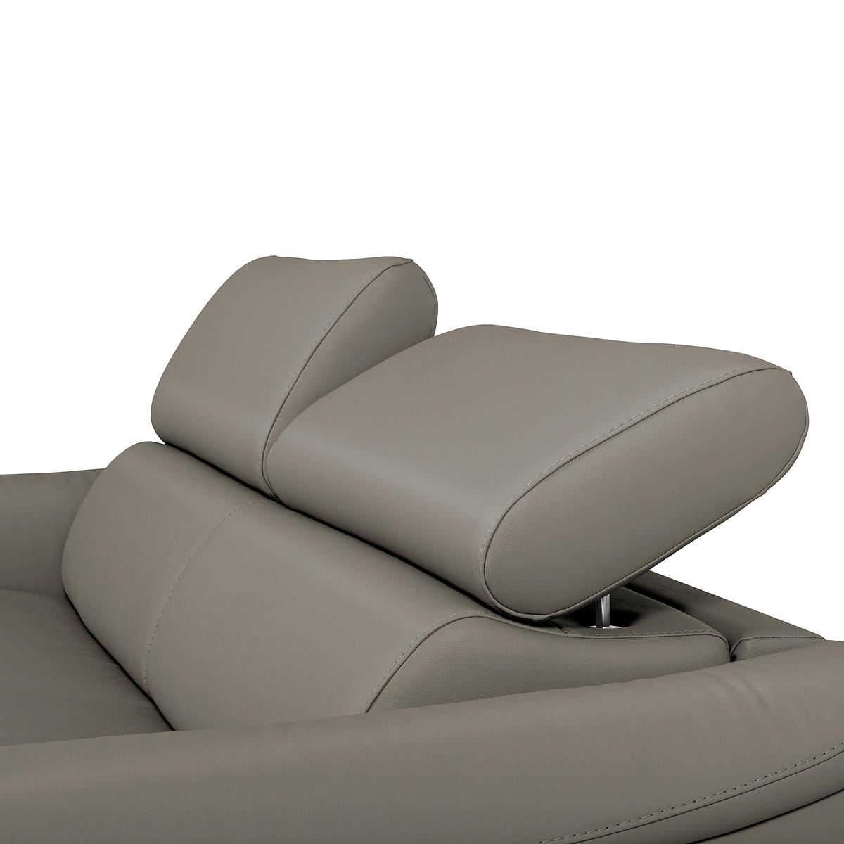 SCHLAFSOFA PAFOS Schlammfarben Echtleder Lederlook  - Schlammfarben/Schwarz, Design, Leder/Textil (203/77-98/103cm) - MID.YOU