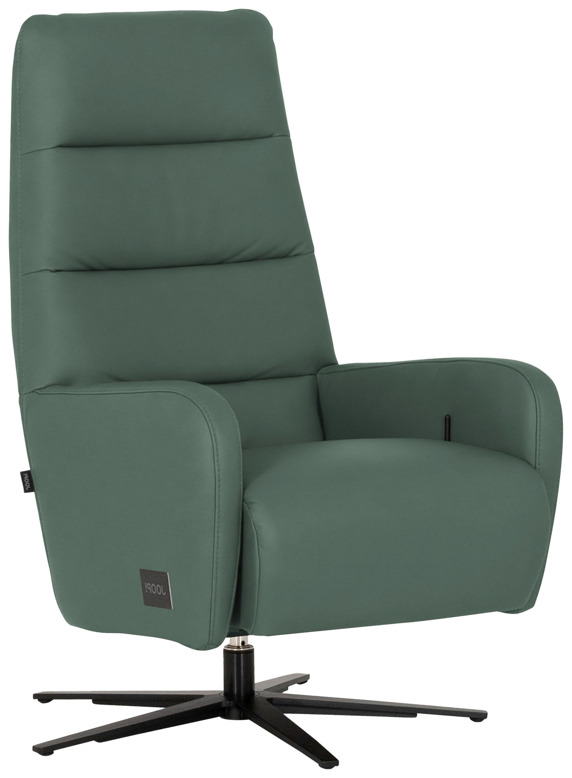 RELAXSESSEL Leder Opal  - Opal/Schwarz, Modern, Leder/Metall (66/110/83cm) - Joop!