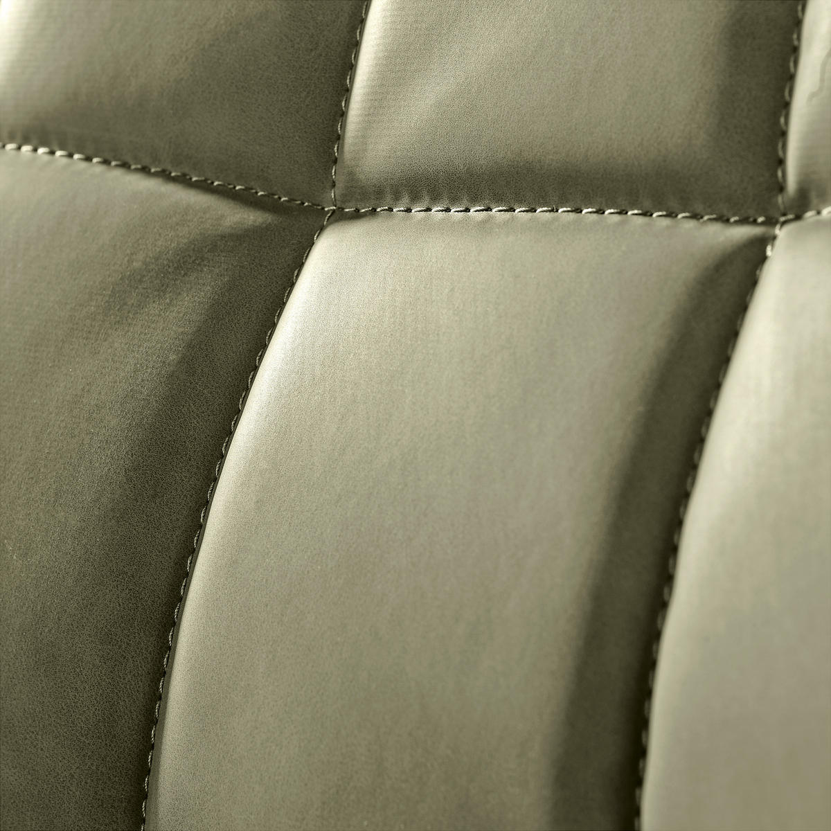 STUHL Lederlook Schwarz, Olivgrün  - Schwarz/Olivgrün, KONVENTIONELL, Textil/Metall (56/60/84cm) - Livetastic