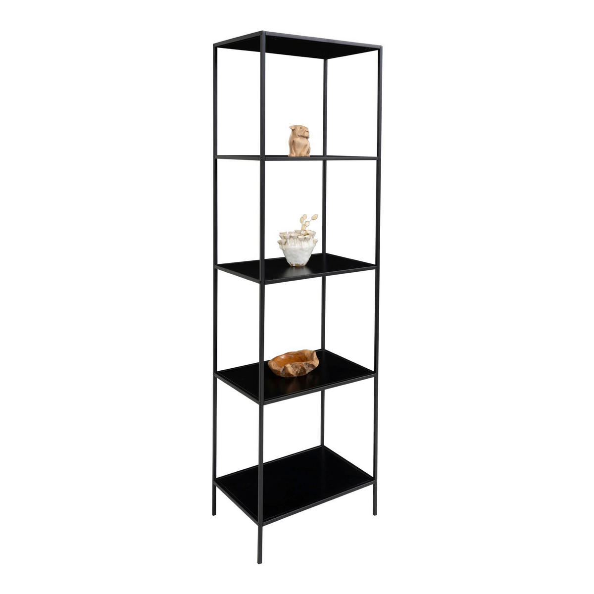 REGAL Schwarz  - Schwarz, Design, Holzwerkstoff/Metall (51/170/36cm) - MID.YOU