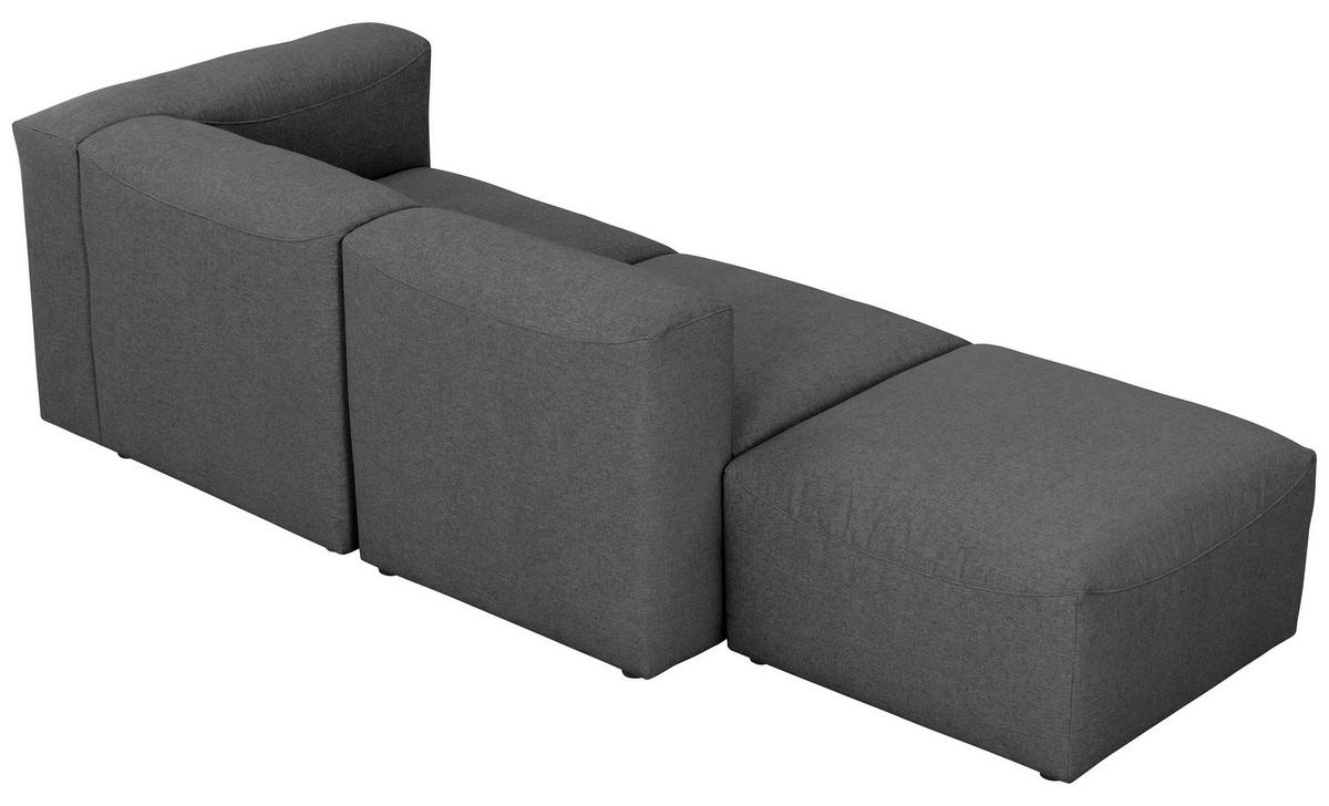 OTTOMANE LENA Anthrazit  - Anthrazit, Design, Kunststoff/Textil (250/73/100cm) - Max Winzer