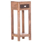 BEISTELLTISCH 30/30/80 cm Akazie, Mangoholz massiv Naturfarben  - Weiß/Naturfarben, Design, Holz/Metall (30/30/80cm) - Landscape