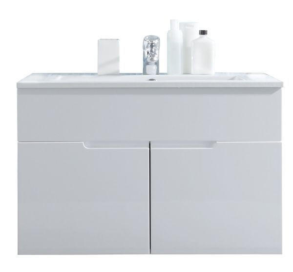 KOMBI UMIVAONIK  bijela  - bijela/boje aluminija, Design, drvni materijal/keramika (80/54/46cm) - Xora