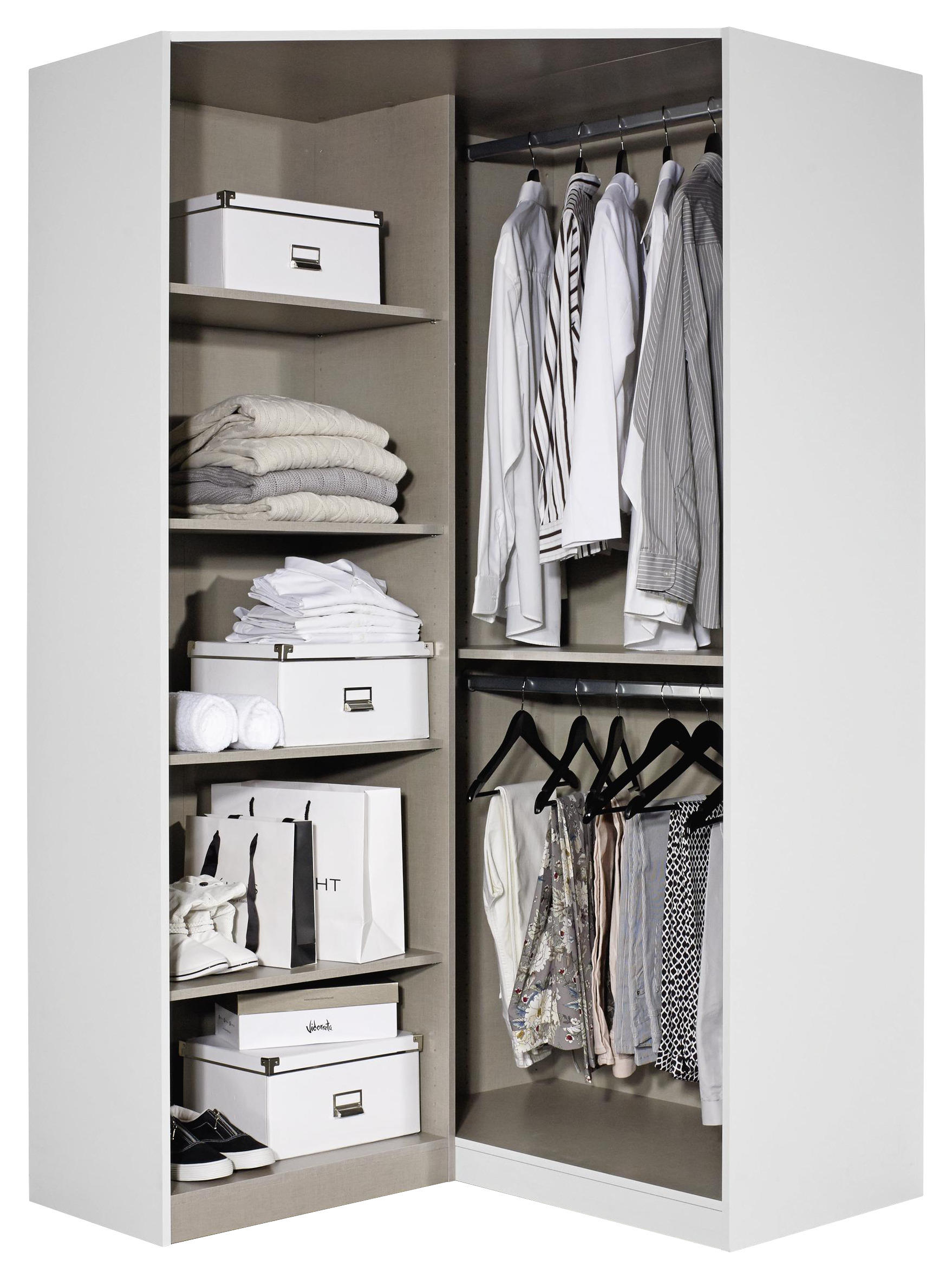ECKSCHRANK 117/197/104 cm Weiß  - Weiß, MODERN, Holzwerkstoff (117/197/104cm) - Rauch Möbel