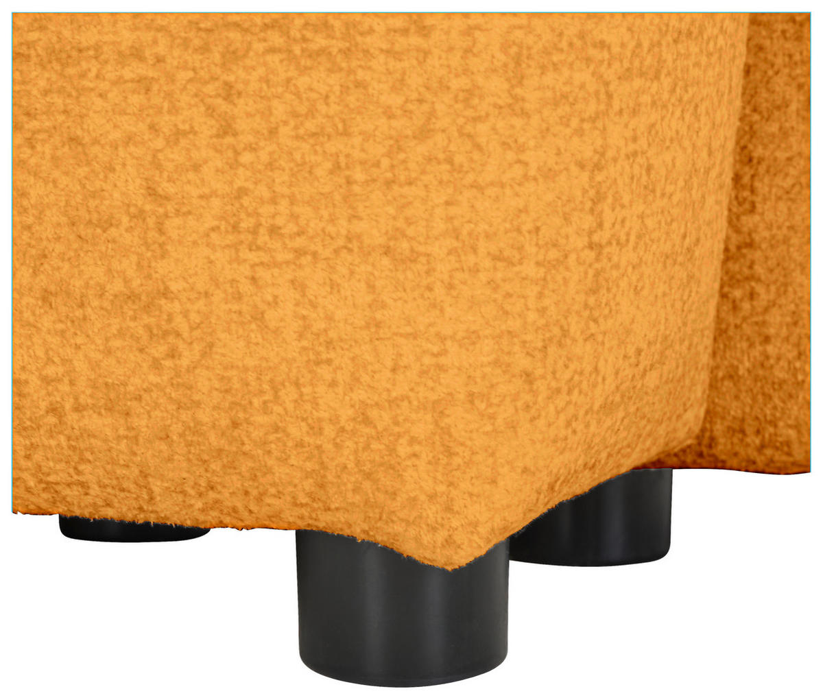 ECKSOFA in Mikrofaser Senfgelb  - Senfgelb/Schwarz, KONVENTIONELL, Kunststoff/Textil (169/295cm) - Carryhome