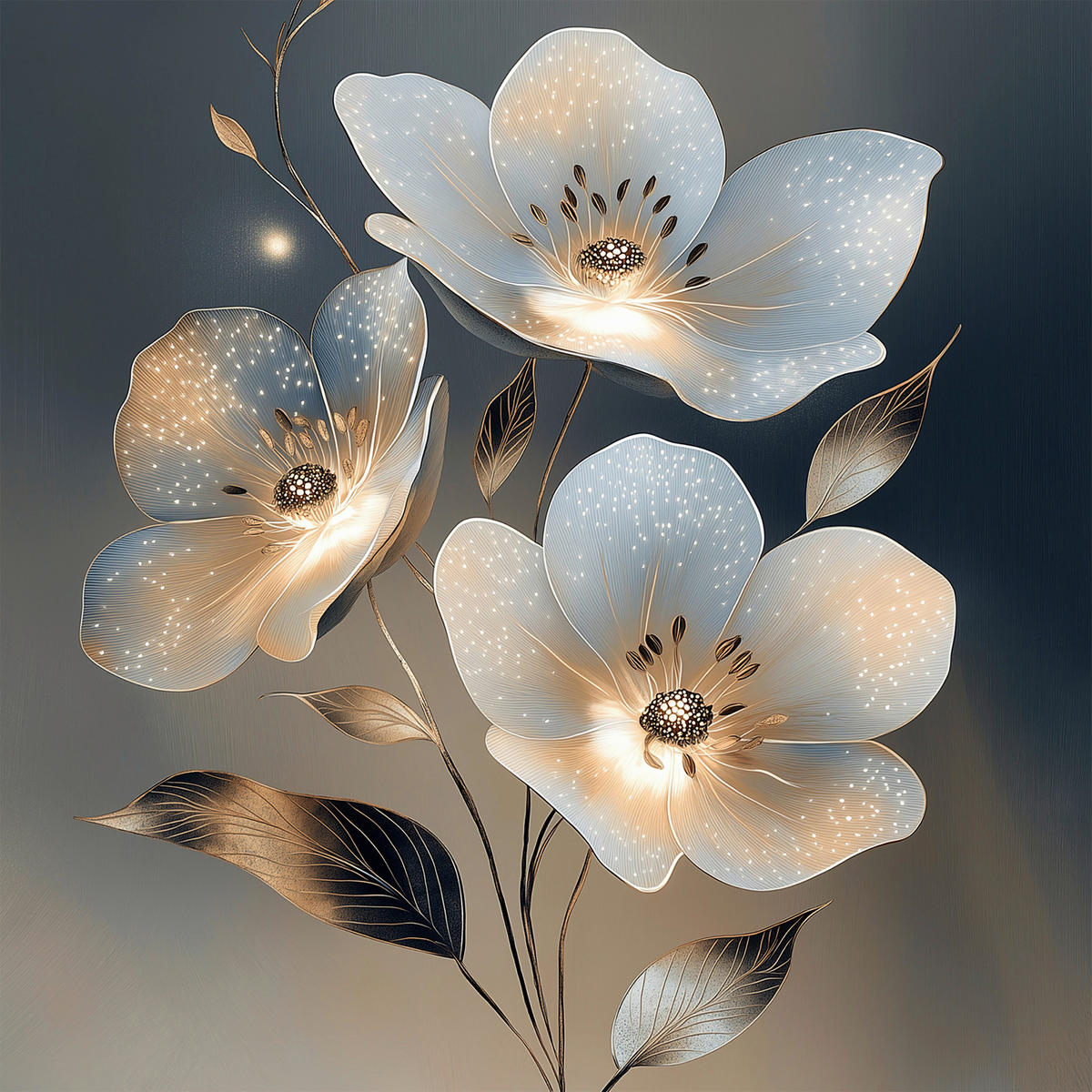 GLASBILD Blumen  - Naturfarben, Basics, Glas (20/40/1,4cm) - Euroart