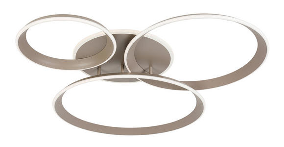 LED-DECKENLEUCHTE Velora 96/84/10 cm   - Sandfarben, Design, Kunststoff/Metall (96/84/10cm) - Dieter Knoll