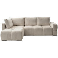 SEDEŽNA GARNITURA, bež  - črna/bež, Design, kovina/tekstil (267/74-90/185cm) - Hom`in