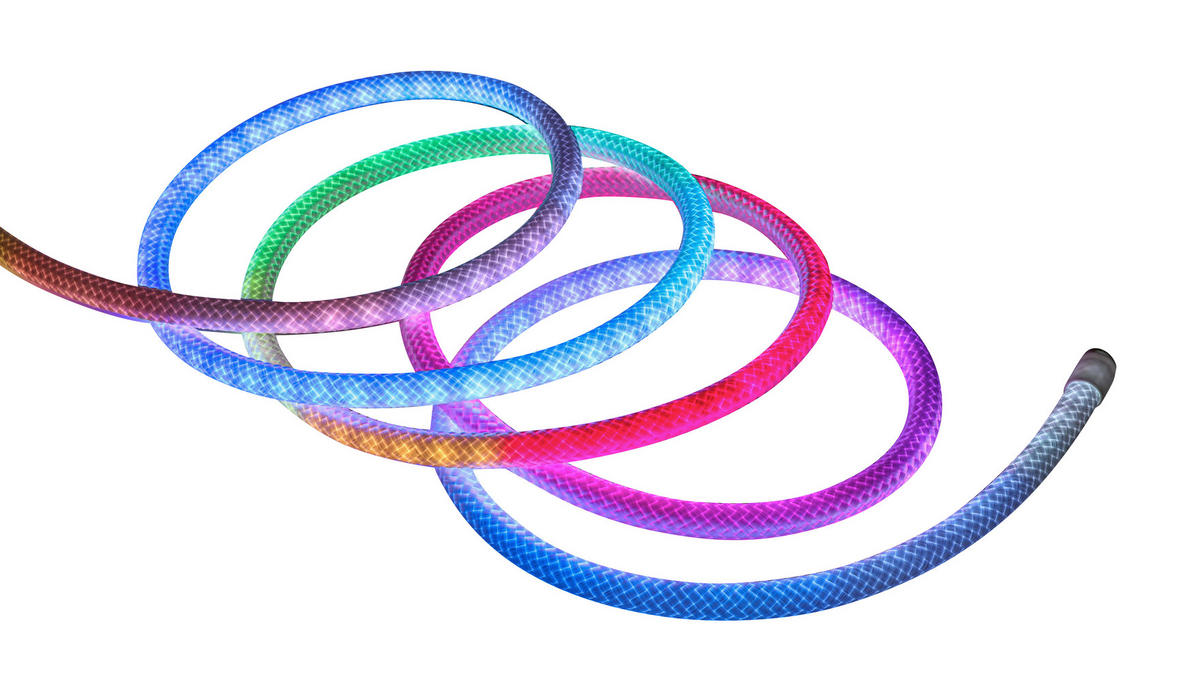 LED-DEKOLEUCHTE 500 cm  - Transparent/Weiß, Trend, Kunststoff/Textil (500cm) - Novel