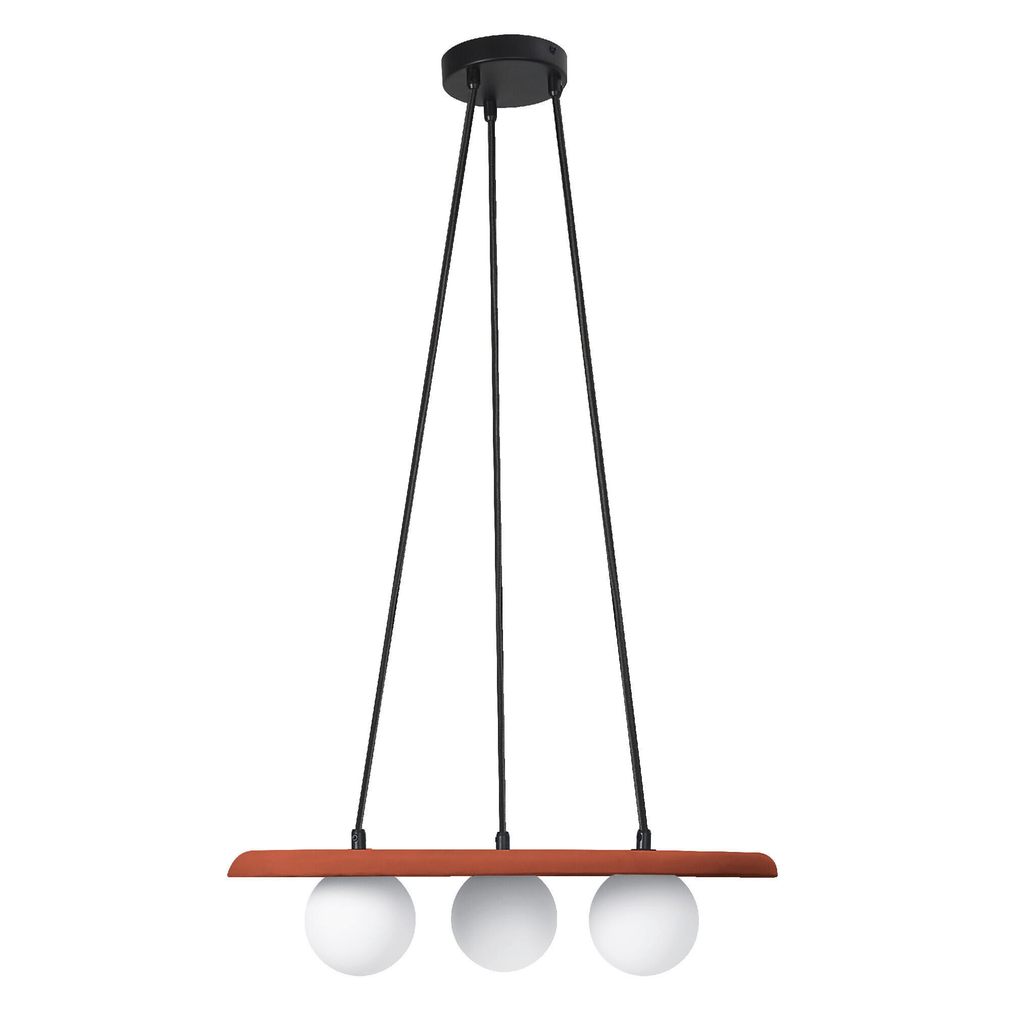 PENDELLEUCHTE 50/38,5/150 cm  - Braun, Natur, Glas/Stein (50/38,5/150cm) - Ledvance