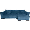 ECKSOFA Blau Cord  - Blau/Braun, KONVENTIONELL, Holz/Textil (230/190cm) - Carryhome