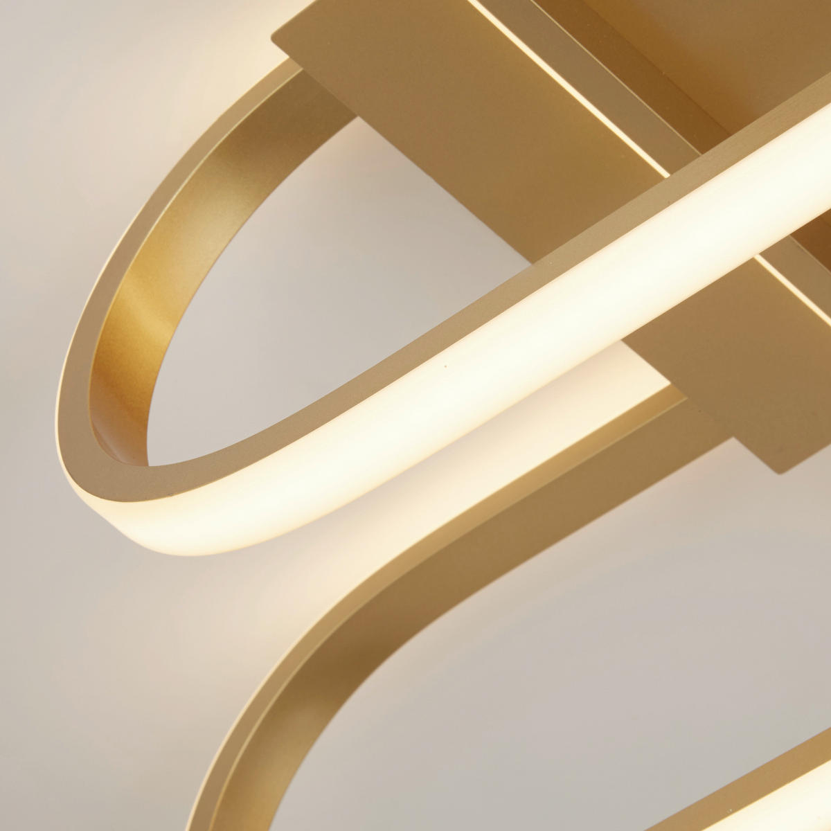 LED-DECKENLEUCHTE 65/38,5/18 cm   - Goldfarben/Weiß, Design, Metall (65/38,5/18cm)