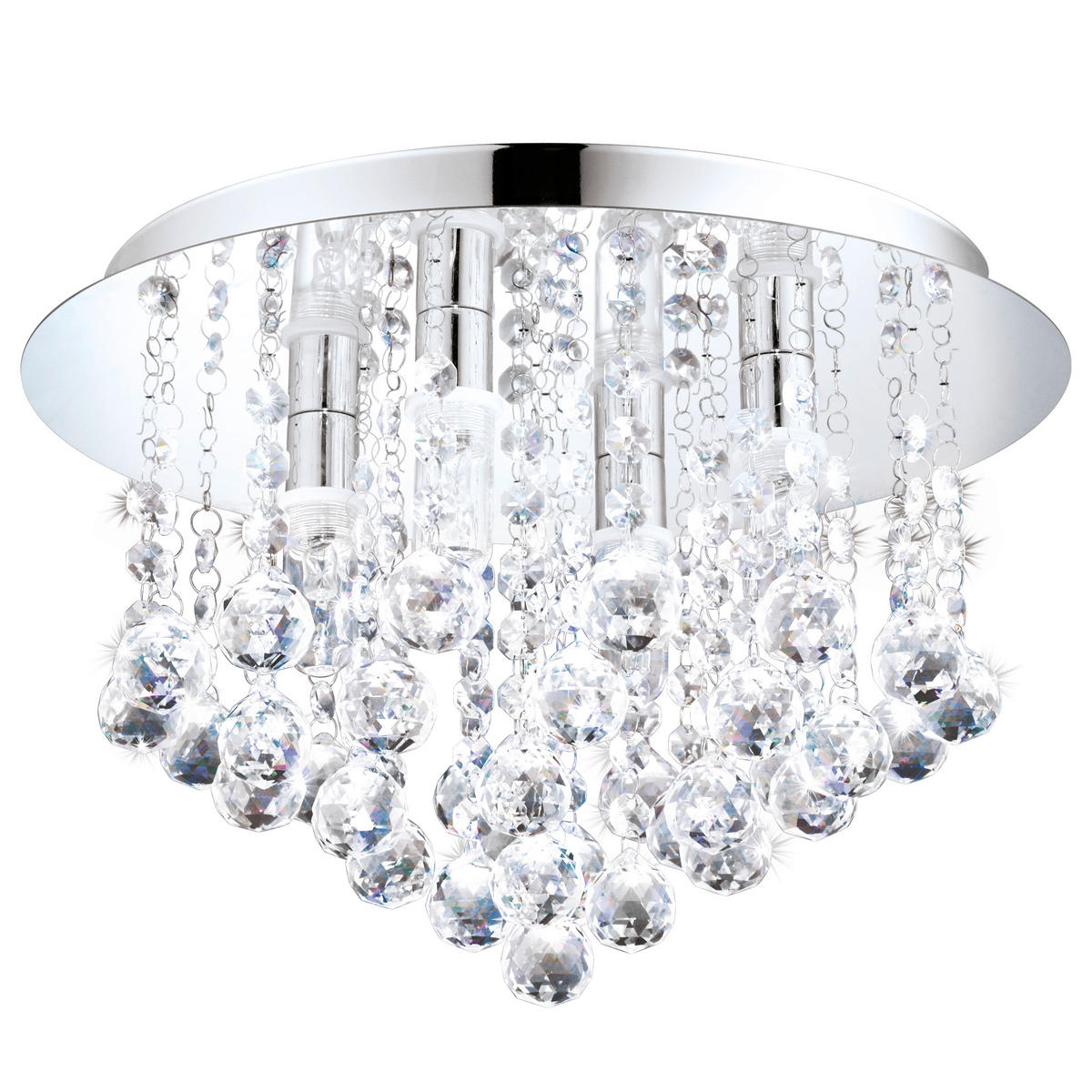 PLAFONJERA ZA KUPATILA - Dizajnerski, staklo/metal (35/23cm)