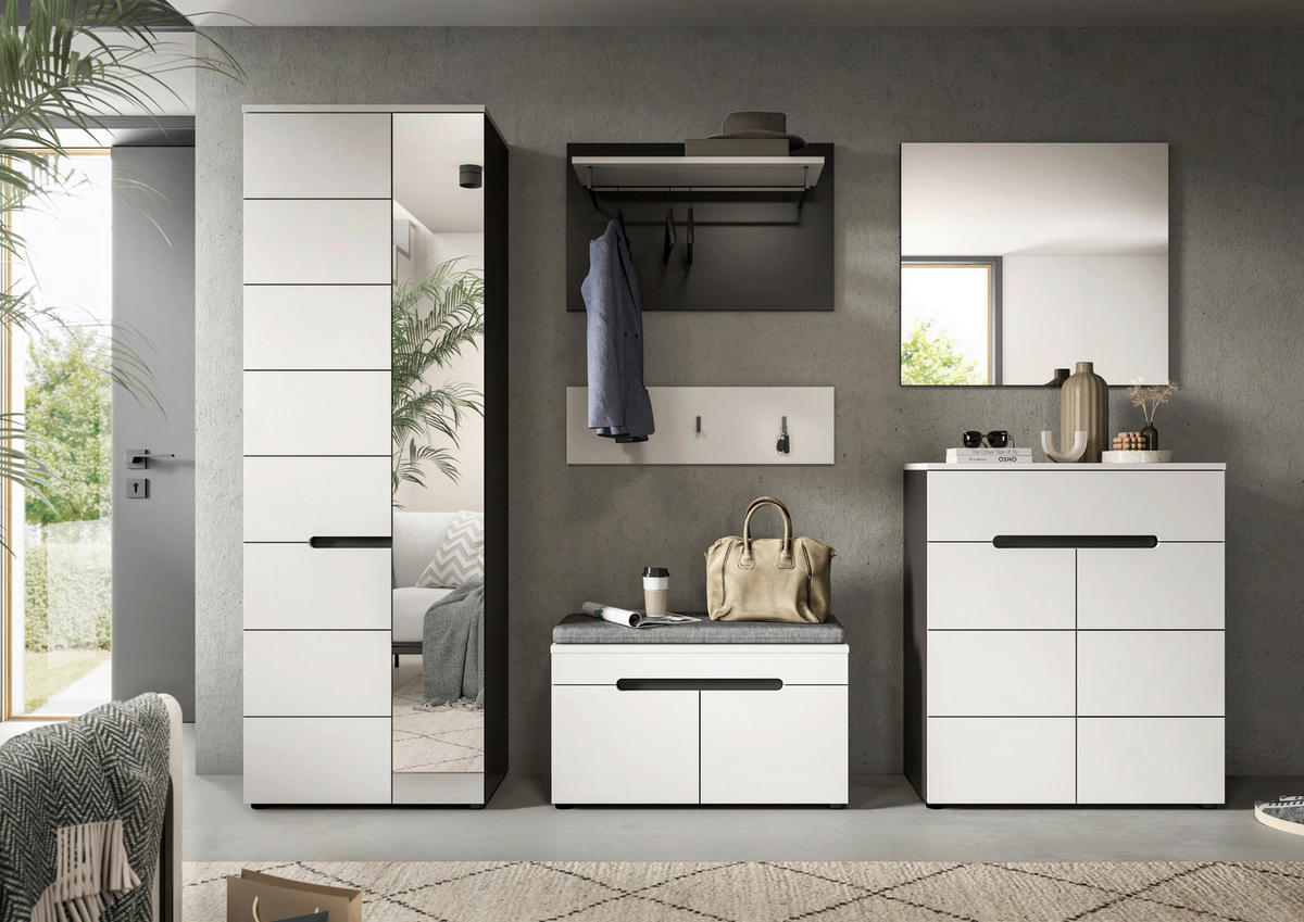 ELŐSZOBAFAL - fehér, Design, faalapú anyag (255/190/37cm) - Livetastic