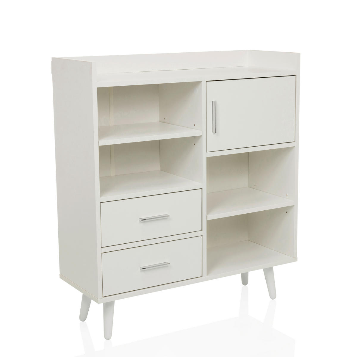 KOMMODE  in 80/90/30 cm  - Weiß, MODERN, Holzwerkstoff/Metall (80/90/30cm) - MID.YOU
