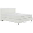 BOXSPRINGBETT 160/200 cm  in Beige  - Beige/Alufarben, KONVENTIONELL, Textil/Metall (160/200cm) - Carryhome