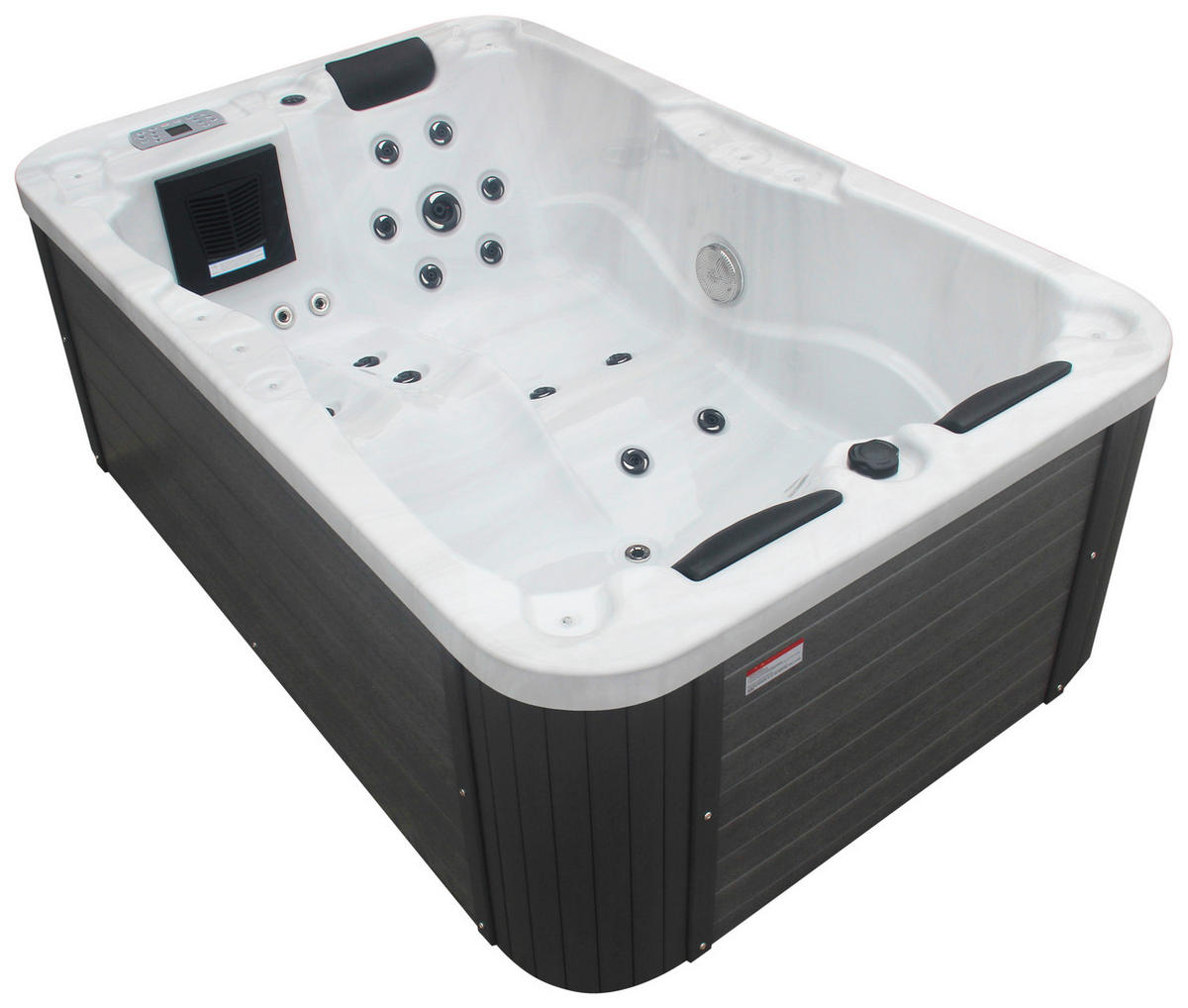WHIRLPOOL XXL1908 130/205/70 cm  - Schwarz/Weiß, Basics, Kunststoff (130/205/70cm)