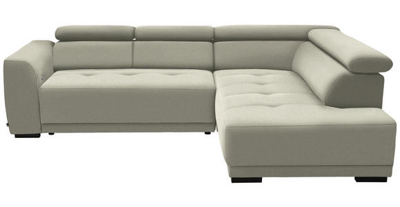 ECKSOFA in Struktur Greige 284/205 cm - Greige/Schwarz, Design, Kunststoff/Textil (284/205cm) - Xora