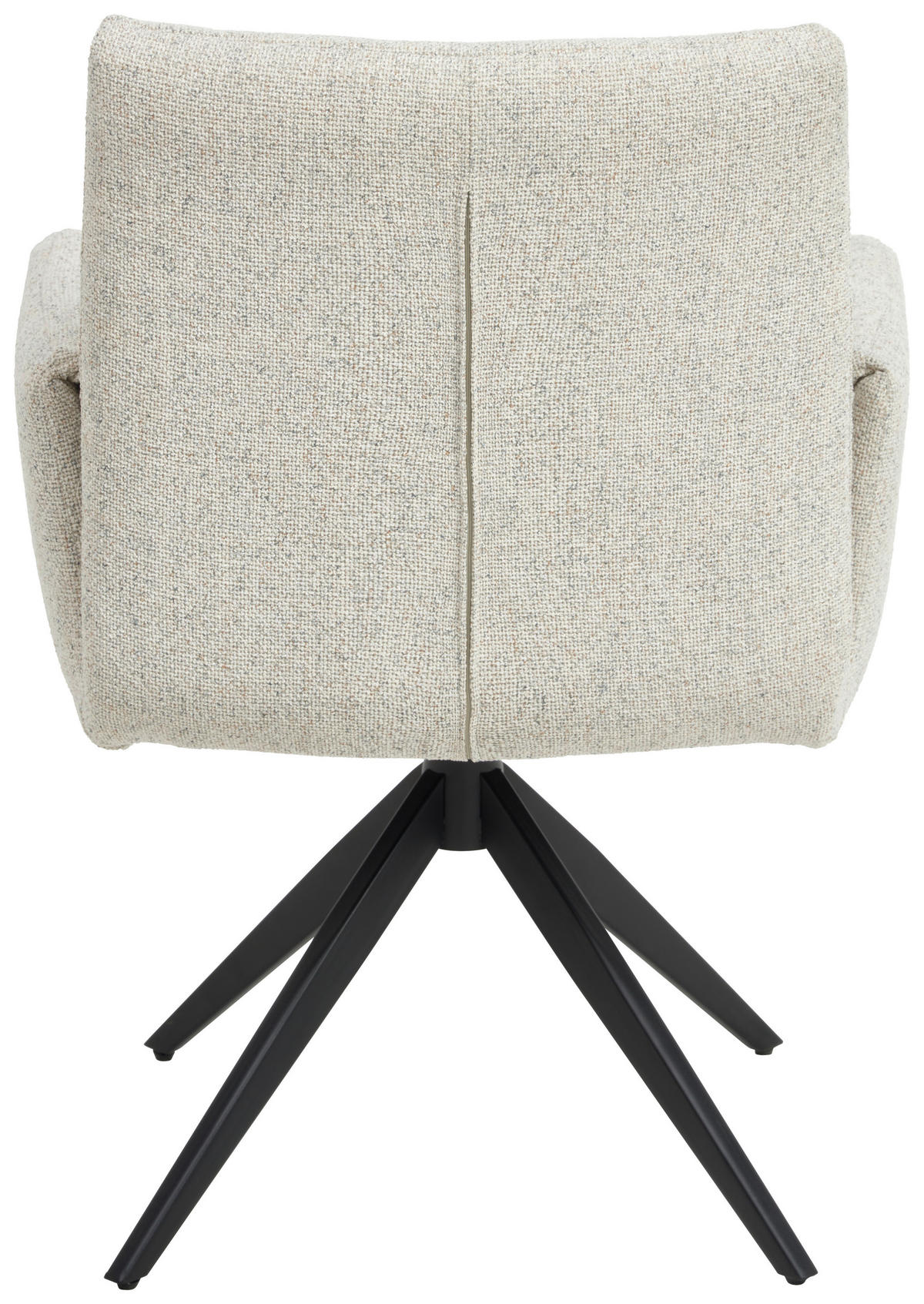 STOL MED ARMSTÖD järn flatväv  - beige/svart, Modern, metall/textil (65/90/60cm) - Novel