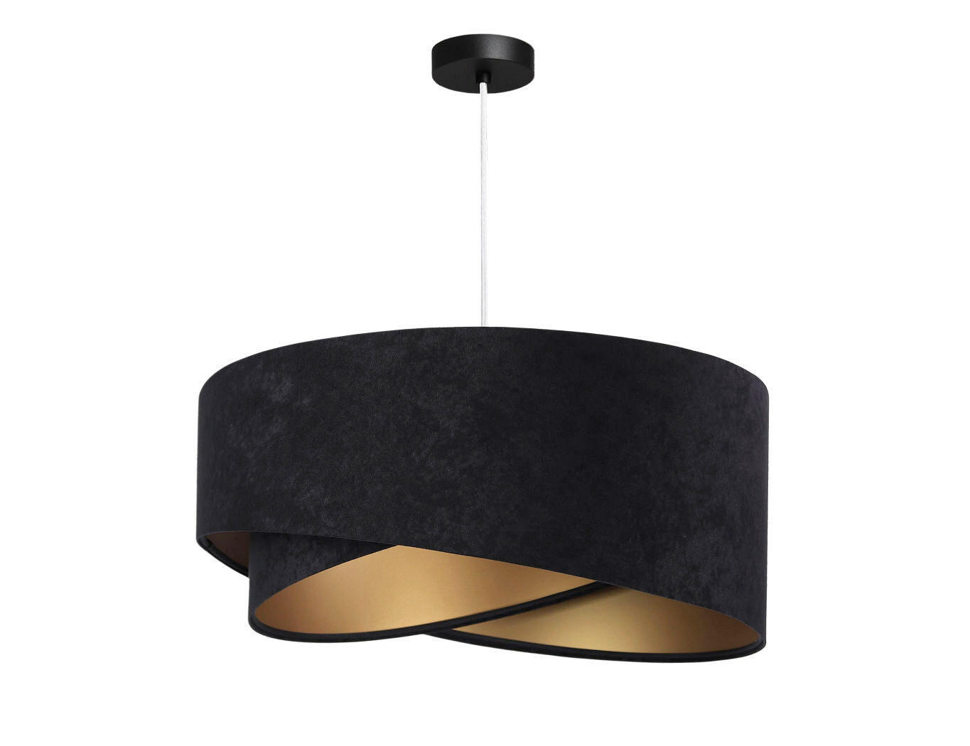 HÄNGELEUCHTE Galaxy 50/93 cm   - Goldfarben/Schwarz, Design, Kunststoff/Textil (50/93cm)