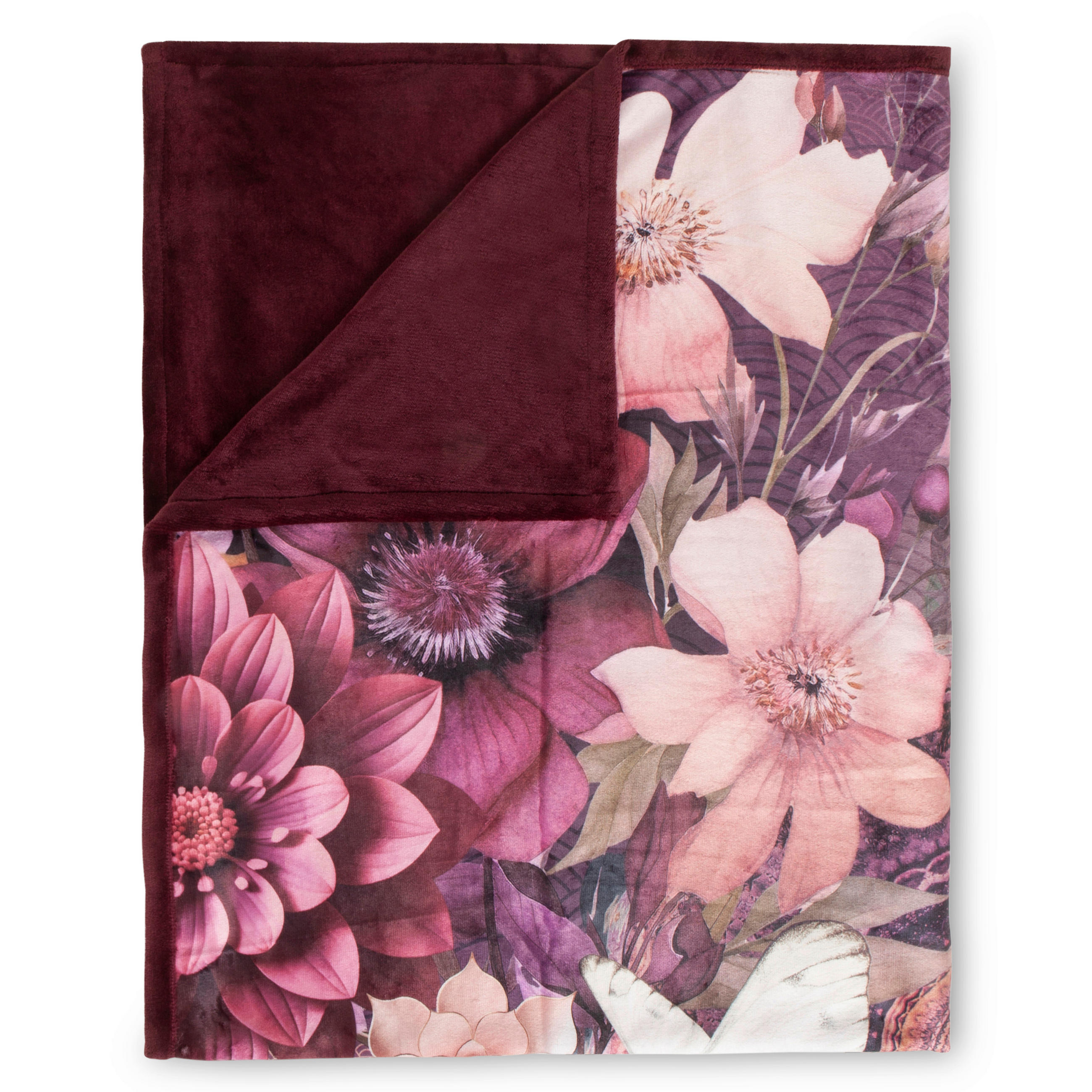 PLAID HIP 130/160 cm  - Bordeaux/Multicolor, Design, Textil (130/160cm)