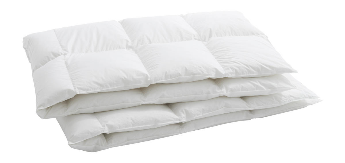 KASSETTENDUVET 160/210 cm Luzern  - Weiss, Basics, Textil (160/210cm) - Billerbeck