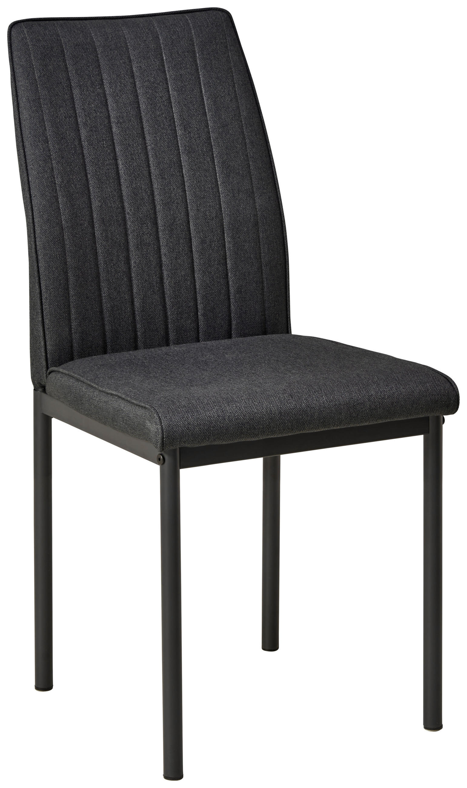 STUHL  in Eisen Mikrofaser Metall, Textil  - Dunkelgrau/Grau, LIFESTYLE, Textil/Metall (44/91/58cm) - Livetastic